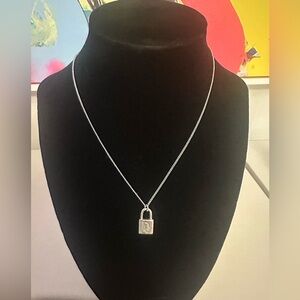 Dior Silver Lock Necklace